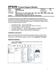 Epson Stylus Pro 7000 Print Engine Product Support Bulletin