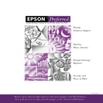 Epson Stylus Pro 5500 Print Engine Warranty Statement