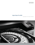 Epson Stylus Pro 4900 Printer Product Brochure