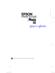 Epson Stylus Photo EX Ink Jet Printer User's Manual