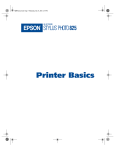 Epson Stylus Photo 825 Ink Jet Printer Basic manual