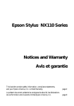 Epson NX115 Notice