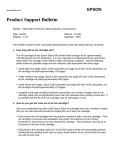 Epson Stylus 800 Ink Jet Printer Product Support Bulletin