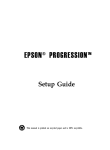 Epson Progression User Setup Information