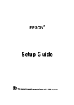 Epson Progression 4 User Setup Information