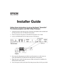 Epson PowerLite Pro Cinema 800 HQV Installation Guide