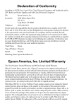 Epson MovieMate 60 Projector Warranty Statement