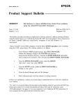 Epson ActionTower 2000 Product Support Bulletin