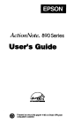 Epson ActionNote 890C User's Manual