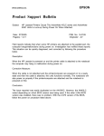Epson ActionNote 4SLC/33 Product Support Bulletin