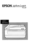 Epson ActionLaser Plus Printer User's Manual