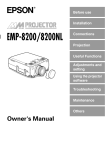 Epson EMP 8200 User's Manual