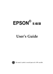 Epson EL 33 User's Manual