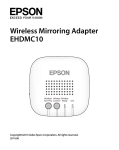 Epson EHDMC 10 Operating Instructions