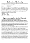 Epson 1410Wi Warranty Statement