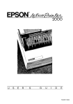 Epson ActionPrinter-2000 User's Manual