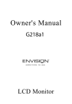 Envision Peripherals G218a1 User's Manual