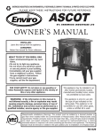 Enviro ASCOT VENTED GAS FIREPLACE HEATER User's Manual