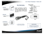 Energizer ML3W2AAL User's Manual