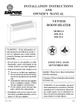 Empire Products RH-35-6 User's Manual