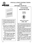 Empire Products EE-25-2 User's Manual