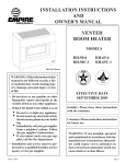 Empire Comfort Systems RH-50-6 User's Manual