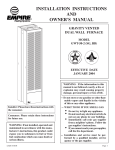 Empire Comfort Systems GWT-50-2 User's Manual