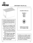 Empire Comfort Systems 3588-3 User's Manual