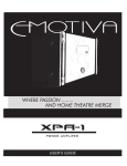Emotiva XPA-1 User's Manual