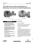 Emerson Type HSR Pressure Regulators Instruction Manual