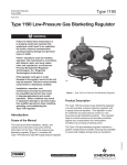 Emerson Type 1190 Low-Pressure Gas Blanketing Regulator Instruction Manual