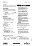 Emerson Type 1190 Low-Pressure Gas Blanketing Regulator Installation Guide