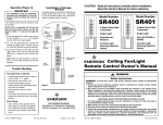 Emerson SR400 Owner's Manual