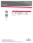 Emerson Spray Paint Brochures and Data Sheets