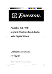 Emerson RP6251 Owner's Manual