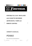 Emerson PD5802 Owner's Manual