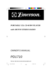 Emerson PD1710 Owner's Manual