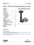Emerson Fisher 1051 and 1052 Installation Instructions