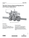 Emerson EZL Series Pressure Reducing Regulator for Low Pressure Applications Instruction Manual