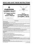 Emerson CF742PFSCB 01 User's Manual