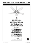 Emerson CF654AW00 Owner's Manual