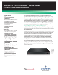 Emerson Avocent ACS 5000 Advanced Console Server Brochures and Data Sheets