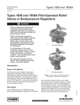 Emerson 1808 Series Relief Valve or Backpressure Regulators Instruction Manual