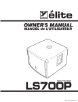 Elite ES700P User's Manual