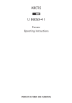 Electrolux U 86050-4 I User's Manual