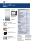 Electrolux EI32AF65JS Product Specifications Sheet