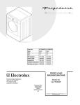 Electrolux - Gibson Washer GLTF2940FE2 User's Manual