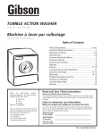 Electrolux - Gibson 134674800 User's Manual