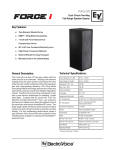 Electro-Voice 15-InchTwo-Way User's Manual