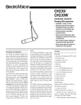 Electro-Voice CH230W User's Manual